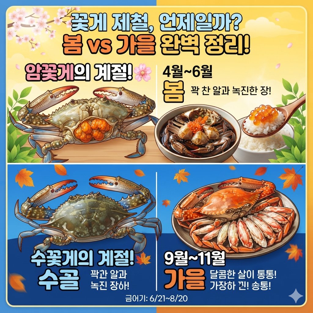 꽃게 제철은 봄과 가을 중 언제일까?